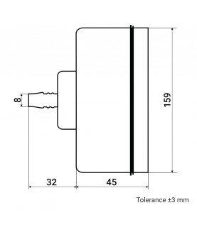 Odvod kondenzátu Dalap OUTLET 160 s vyústkou a tesniacou gumou pre kovové potrubie, Ø 160 mm