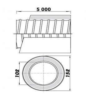 Potrubie kruhové ohybné s izoláciou Ø 100mm X 5m