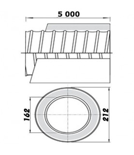Potrubie kruhové ohybné s izoláciou Ø 160mm X 5m