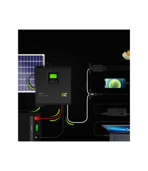 Solárny invertor menič Off Grid so solárnou nabíjačkou MPPT 48VDC 230VAC 3000VA/3000W Čistá sínusová vlna